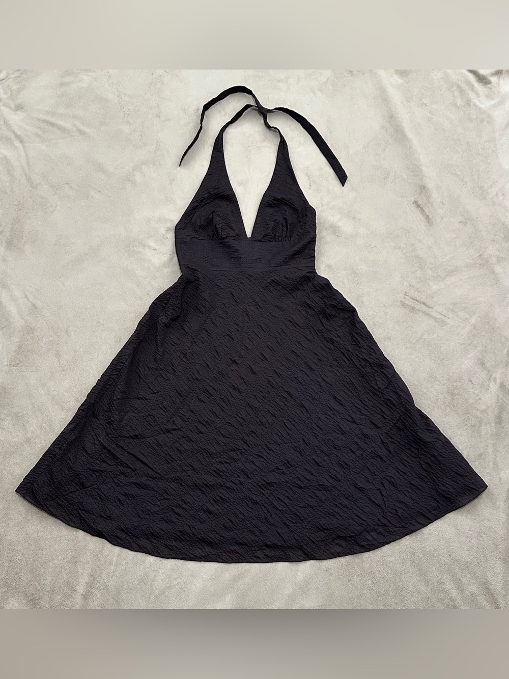 Vintage J. Crew Seersucker Halter Dress